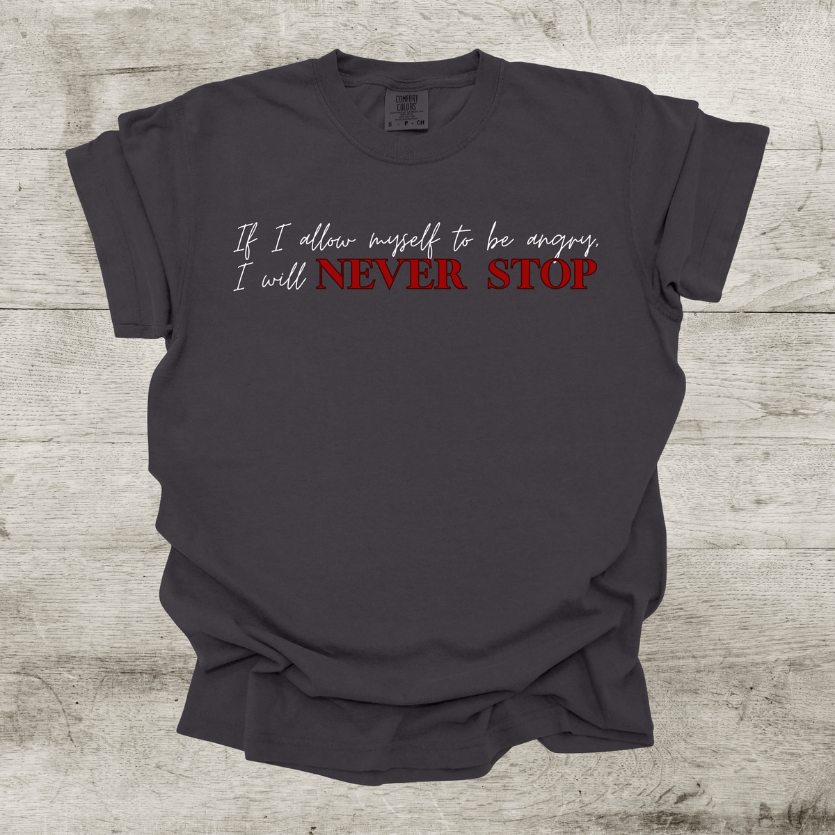 I Will Never Stop Shirt - War of Lost Hearts