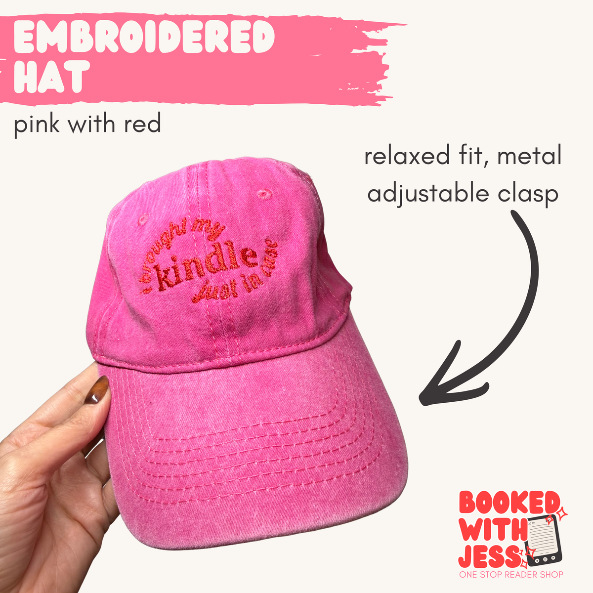 I Brought My Kindle Embroidered Hat