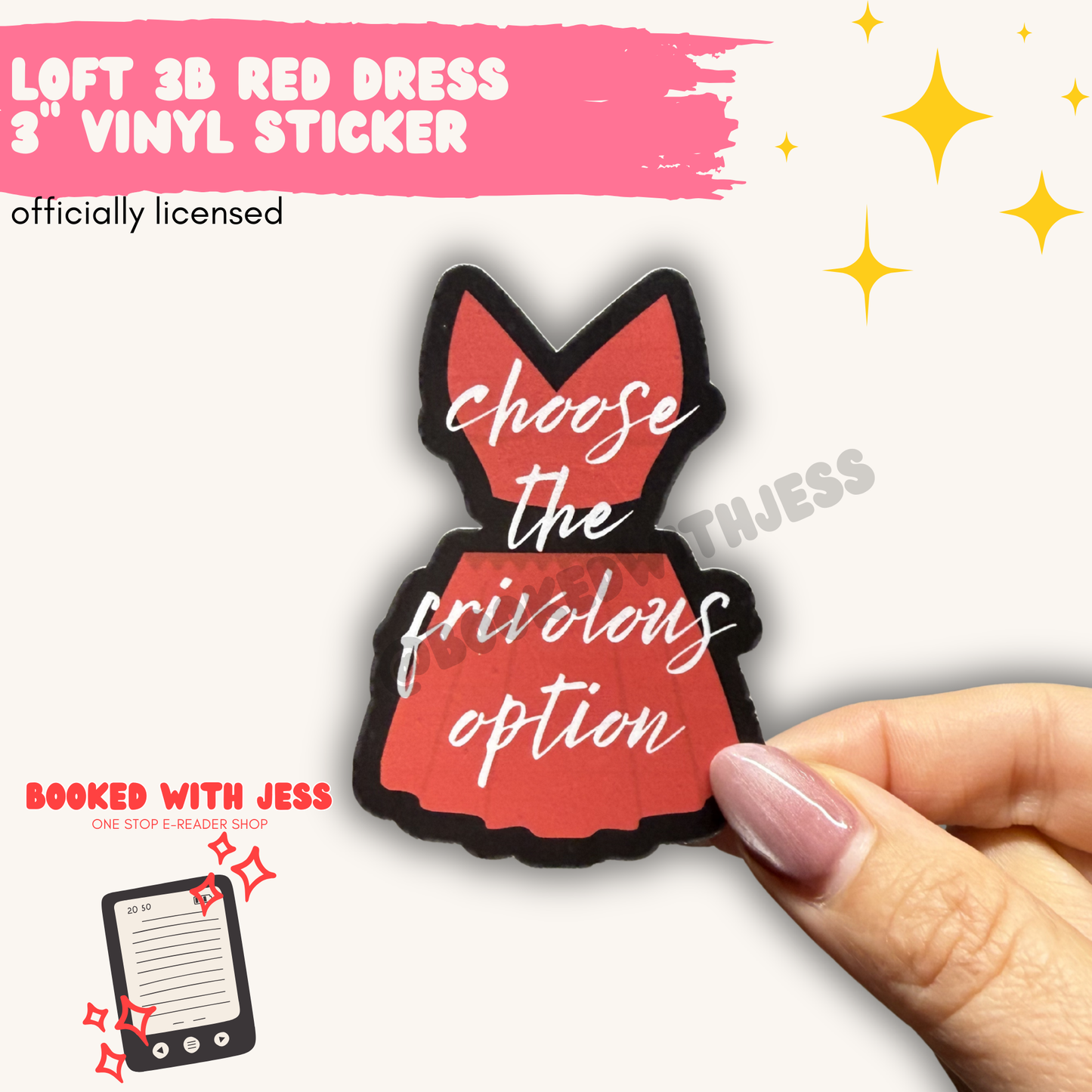 Loft 3B Red Dress Vinyl Sticker