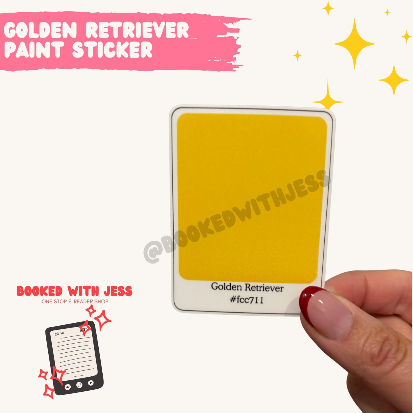 Golden Retriever Paint Chip Sticker