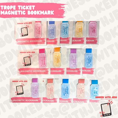 Book Trope Ticket Magnetic Bookmark
