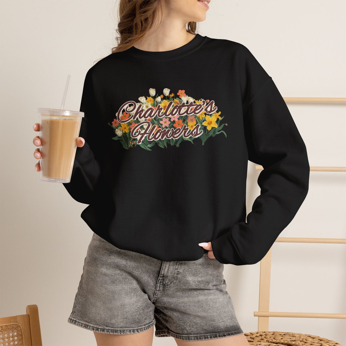 Charlotte's Flowers Crewneck Sweatshirt - When in Rome