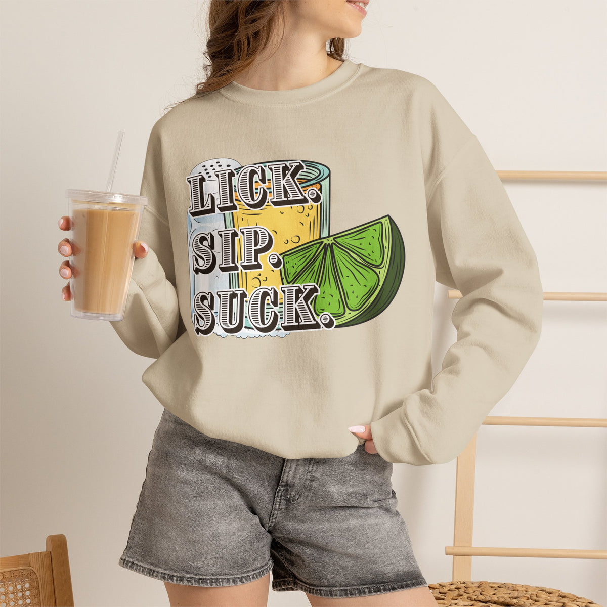 Lick. Sip. Suck. Crewneck Sweatshirt - Ghosted Series