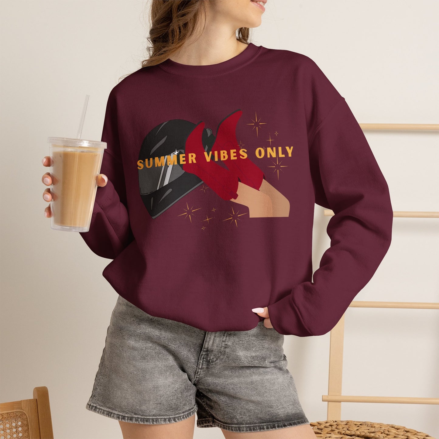 Summer Vibes Only Crewneck Sweatshirt - When in Rome