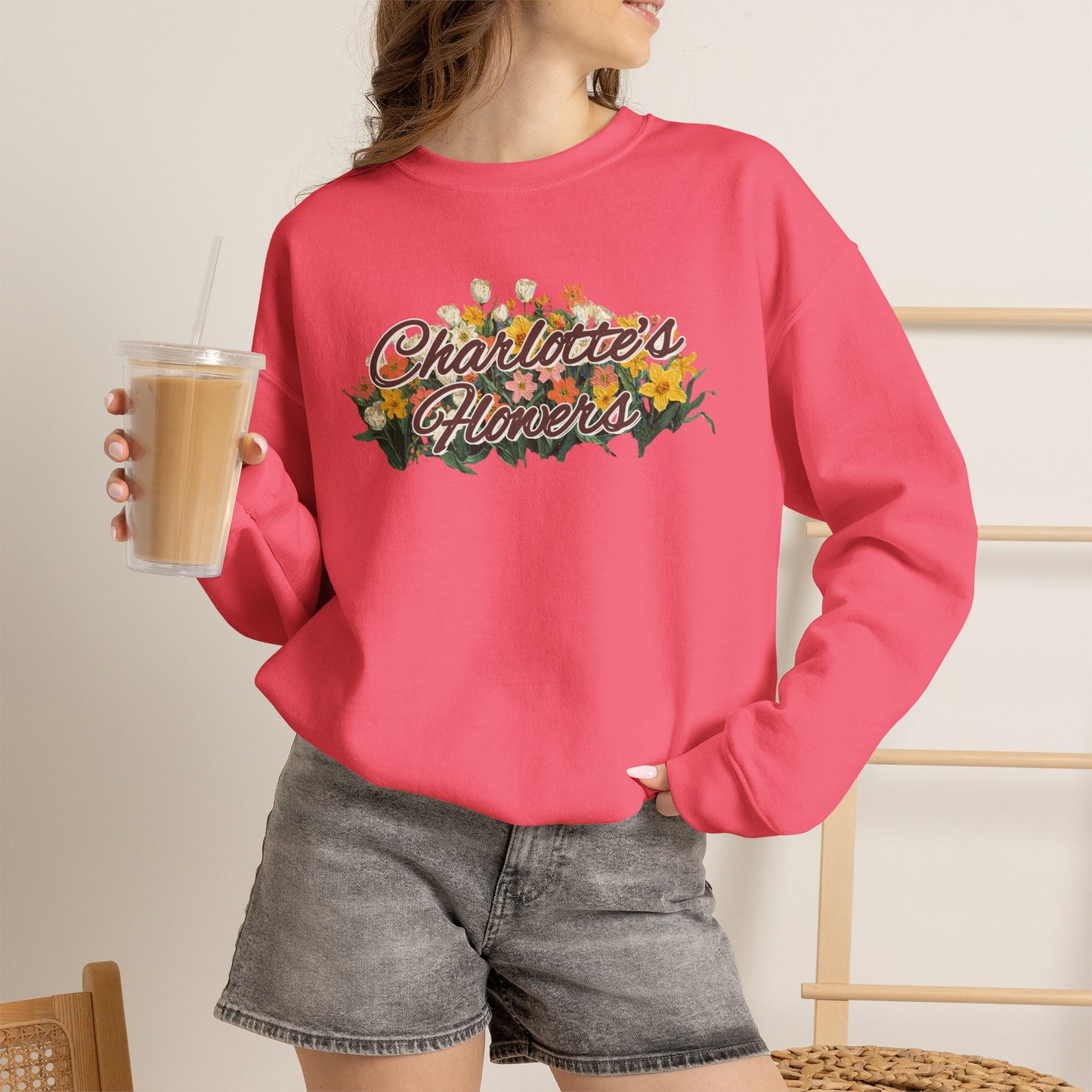 Charlotte's Flowers Crewneck Sweatshirt - When in Rome