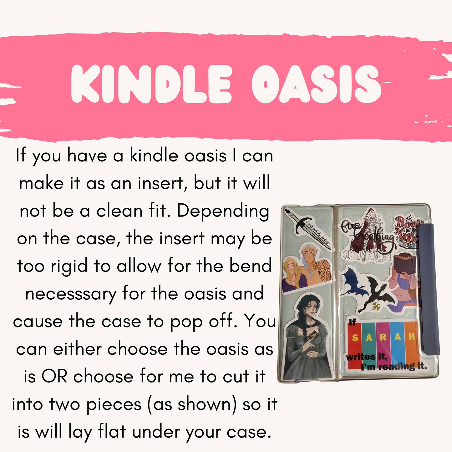 E-reader Insert and Front Decal Combo