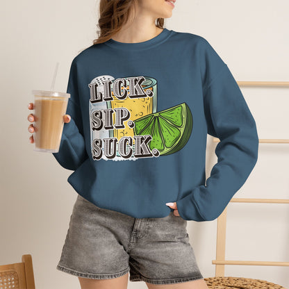 Lick. Sip. Suck. Crewneck Sweatshirt - Ghosted Series