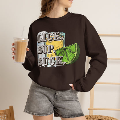 Lick. Sip. Suck. Crewneck Sweatshirt - Ghosted Series