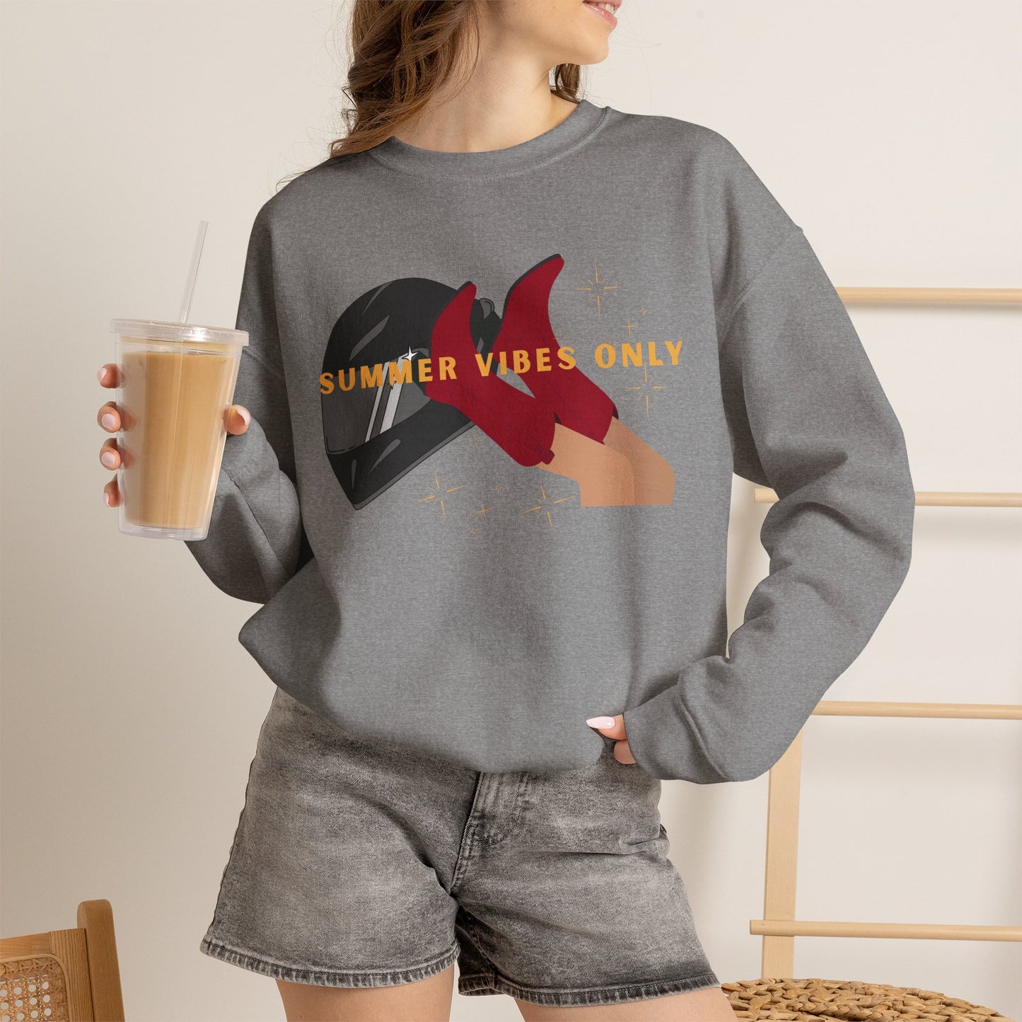 Summer Vibes Only Crewneck Sweatshirt - When in Rome