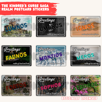 The Kindred's Curse Saga Emarion Realm Postcard Stickers