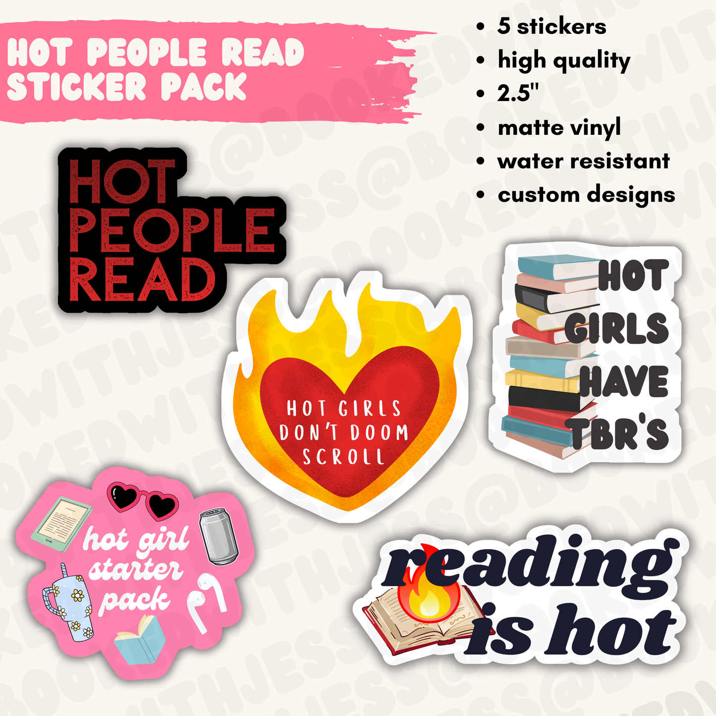 Hot People Read Sticker Pack