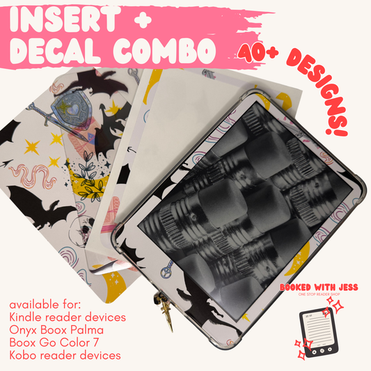 E-reader Insert and Front Decal Combo