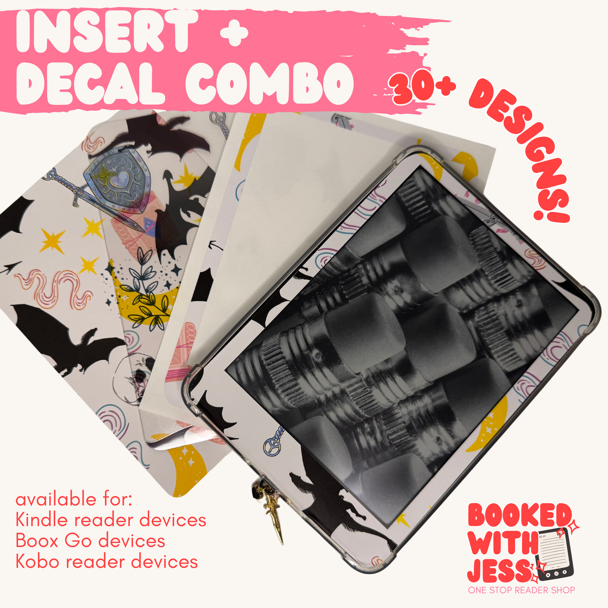 Kindle Insert and Front Decal Combo