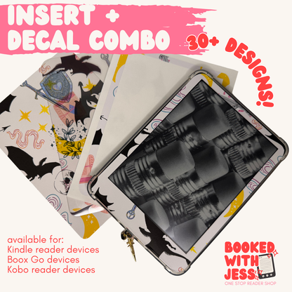 Kindle Insert and Front Decal Combo