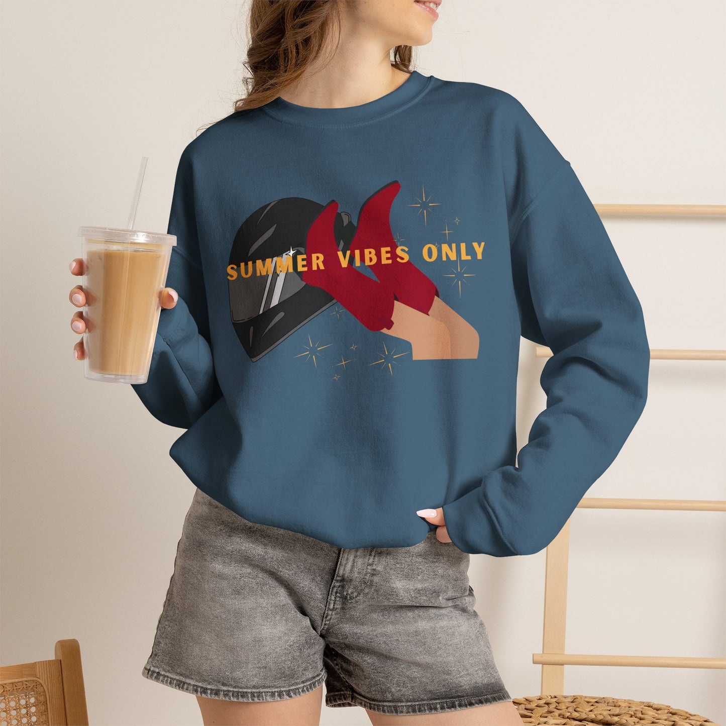 Summer Vibes Only Crewneck Sweatshirt - When in Rome