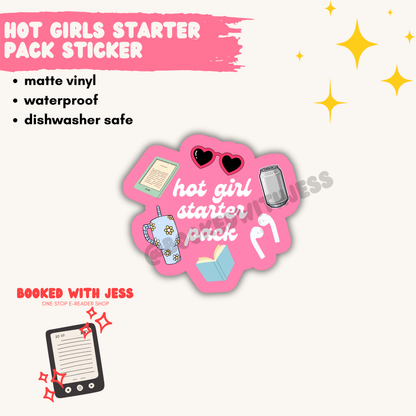 Hot Girl Starter Pack Vinyl Sticker