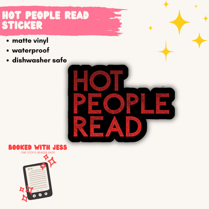 Hot People Read Vinyl Sticker