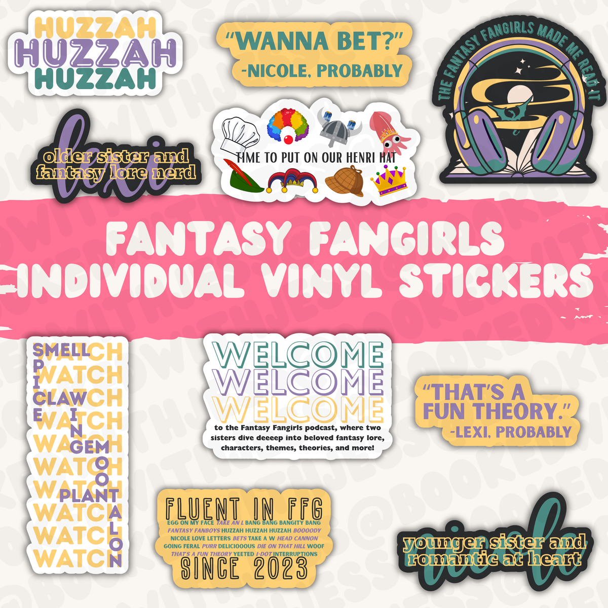 Fantasy Fangirls Vinyl Stickers