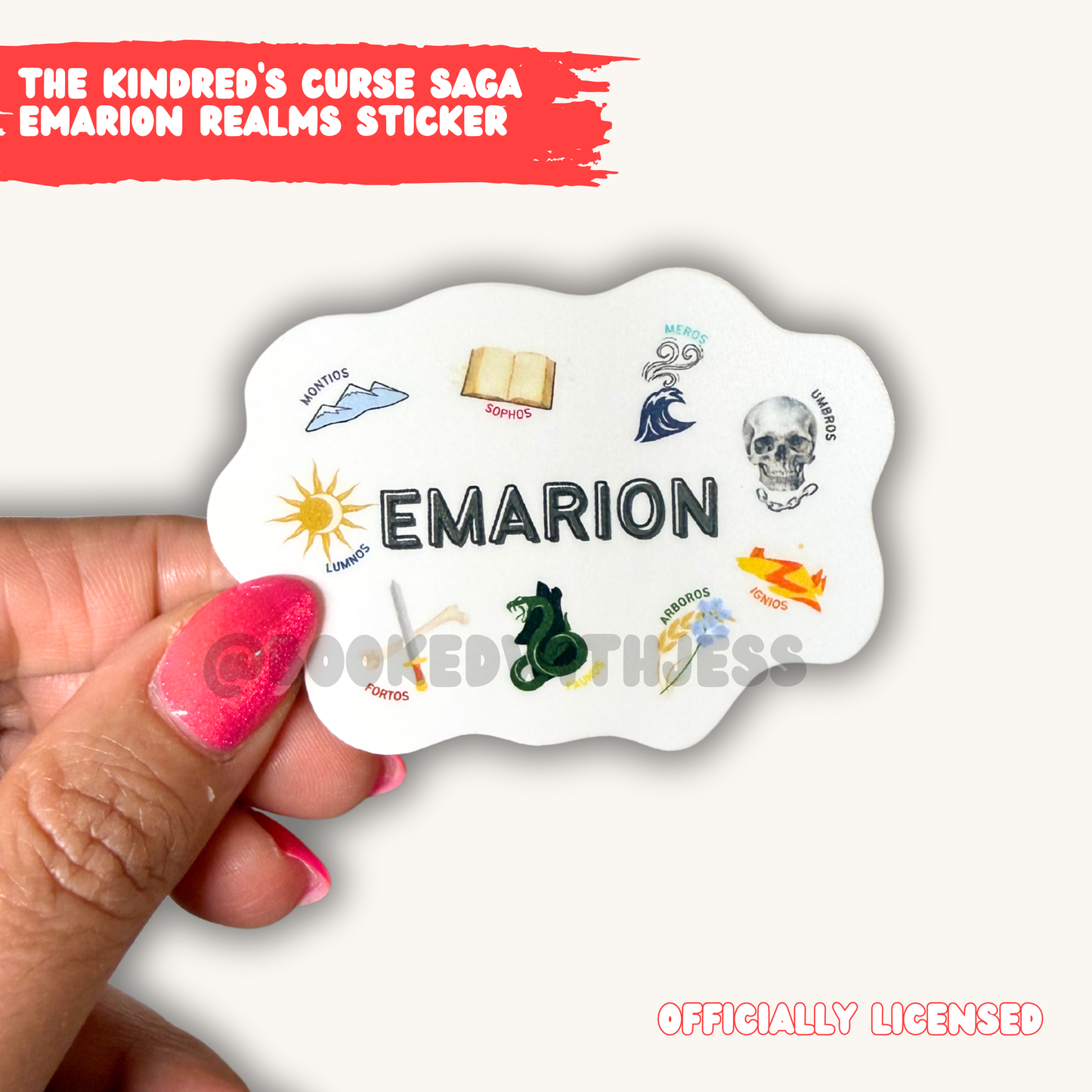 The Kindred's Curse Saga Emarion Realms Sticker