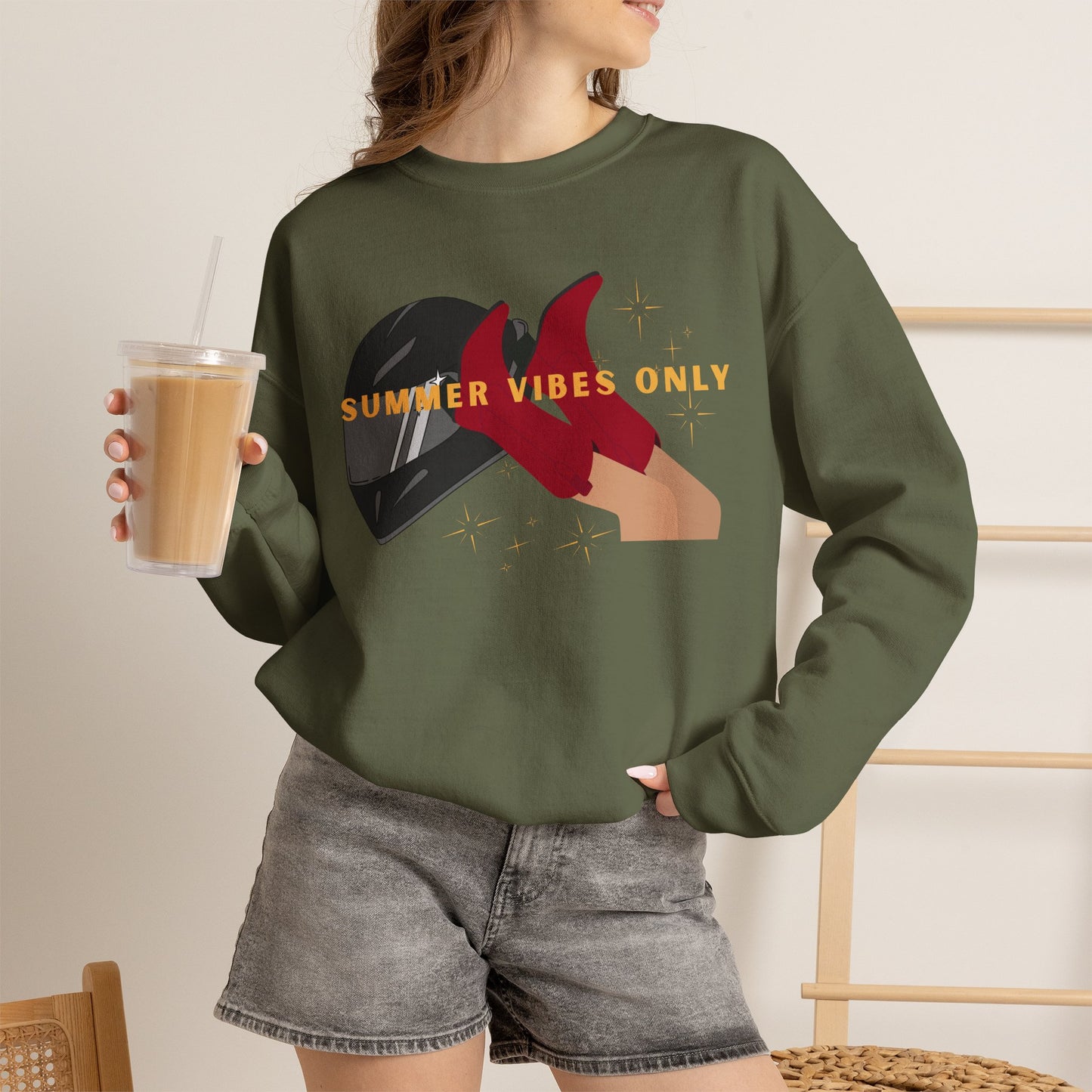 Summer Vibes Only Crewneck Sweatshirt - When in Rome