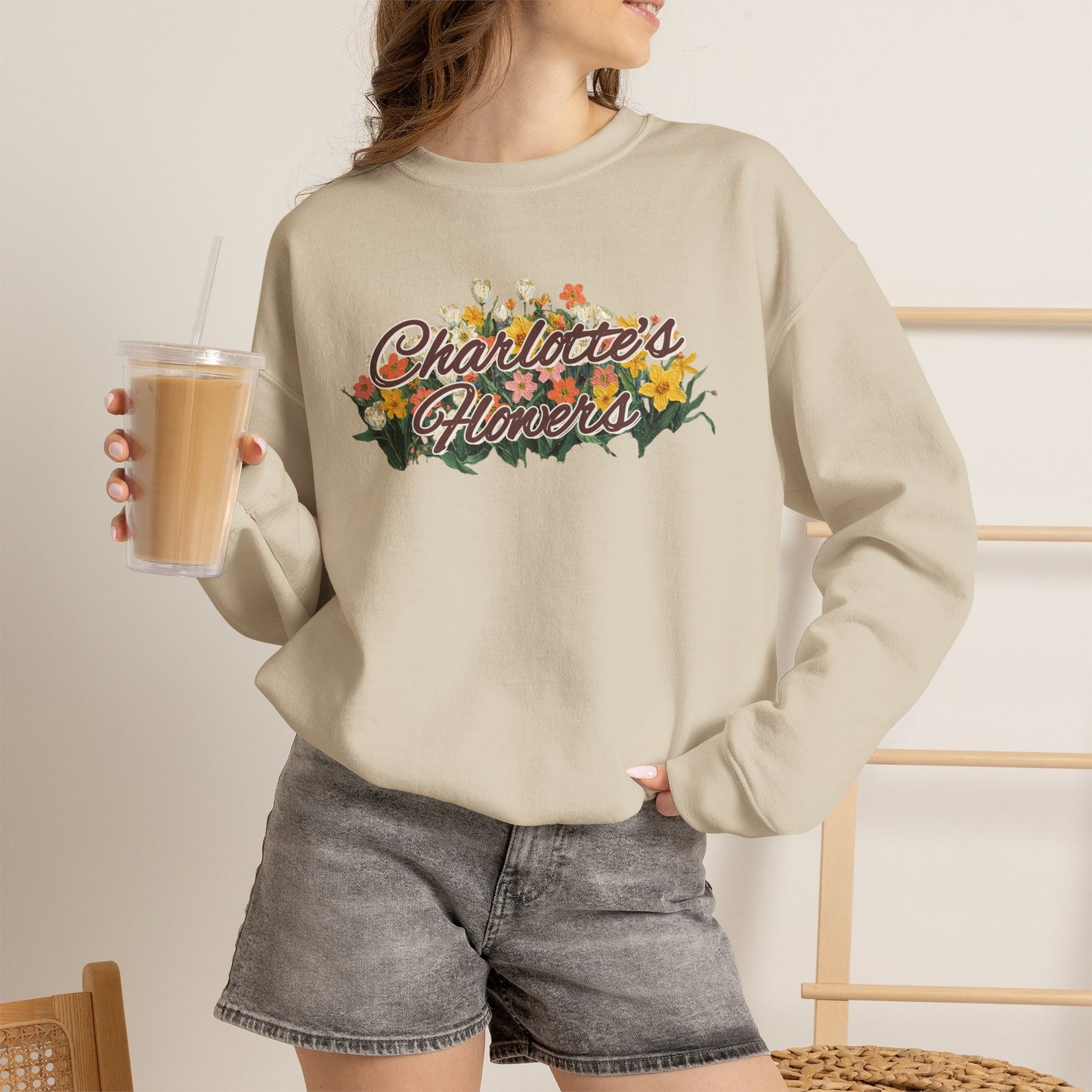Charlotte's Flowers Crewneck Sweatshirt - When in Rome