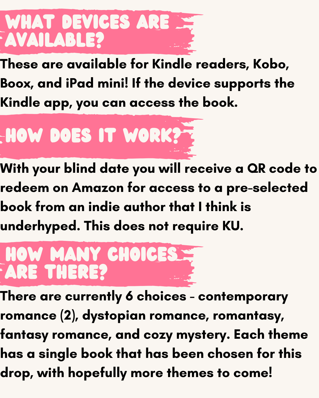 Blind Date with a Kindle (or other e-reader!)