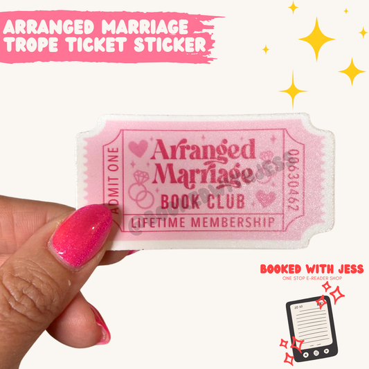 Arranged Marriage Trope Ticket Sticker