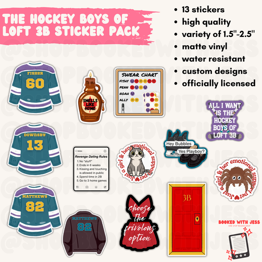 Hockey Boys of Loft 3B Sticker Pack