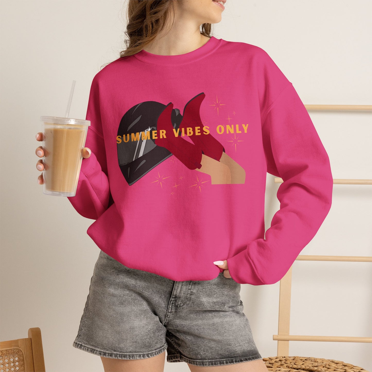 Summer Vibes Only Crewneck Sweatshirt - When in Rome