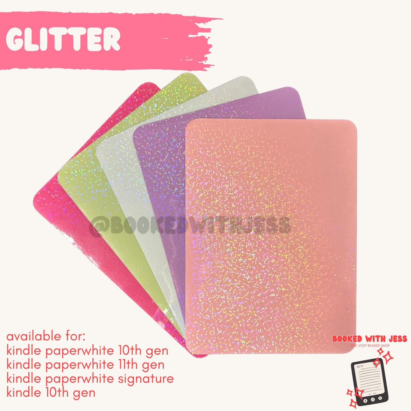 Colored Sparkle Kindle Inserts