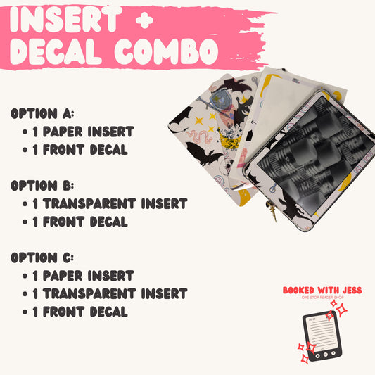 E-reader Insert and Front Decal Combo
