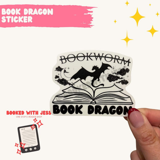 Book Dragon Sticker