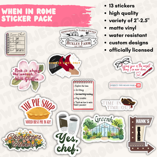 When in Rome Vinyl Sticker Pack