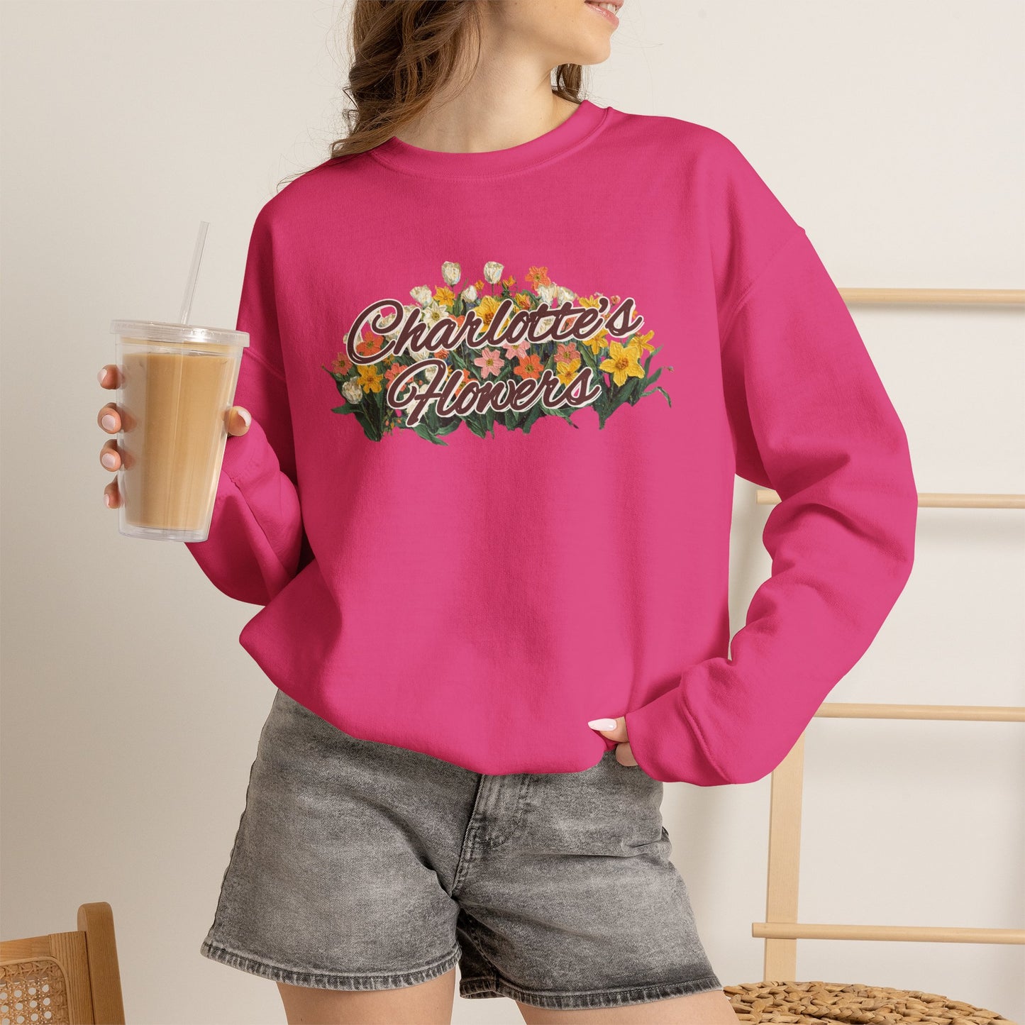 Charlotte's Flowers Crewneck Sweatshirt - When in Rome