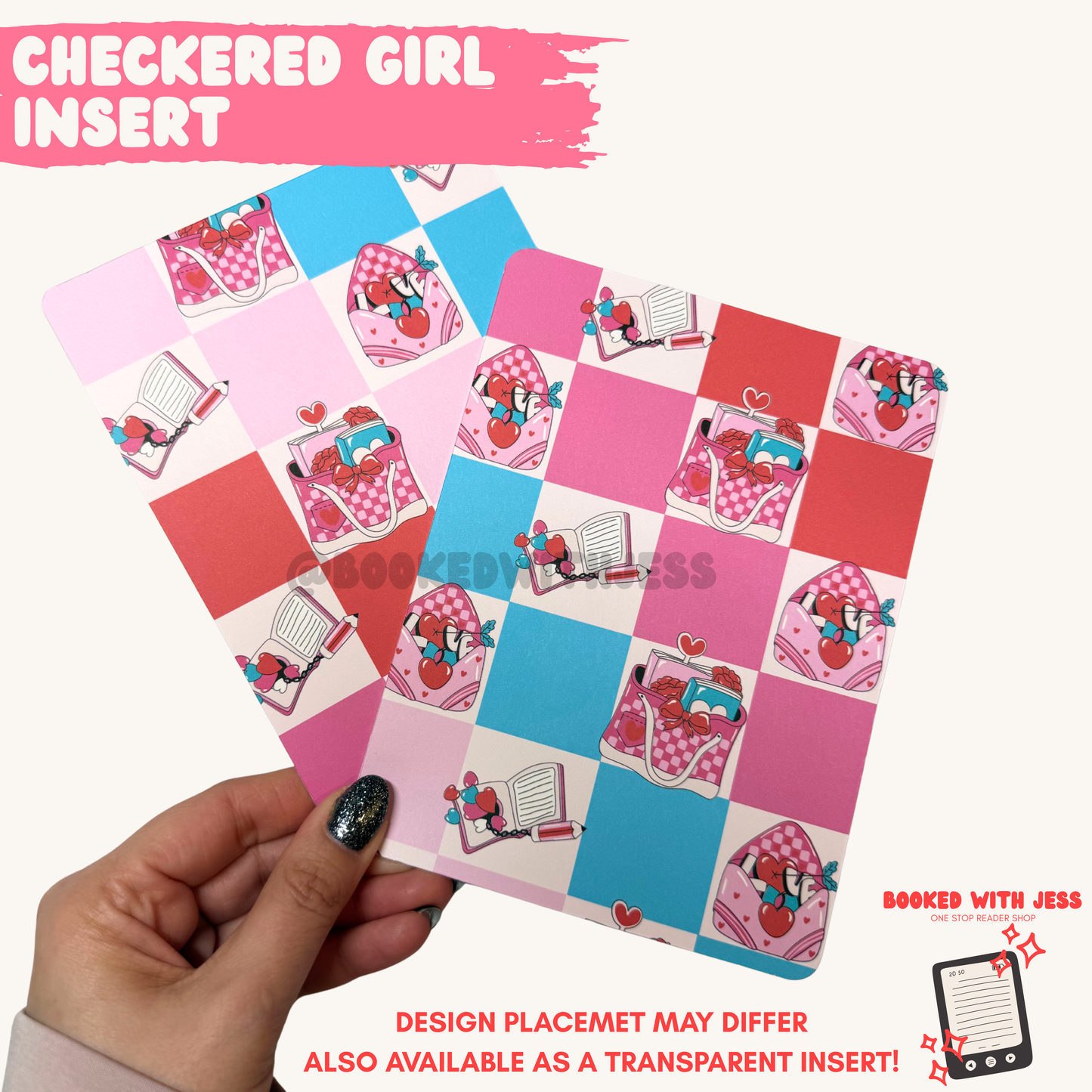 Bookish Valentine E-Reader Inserts