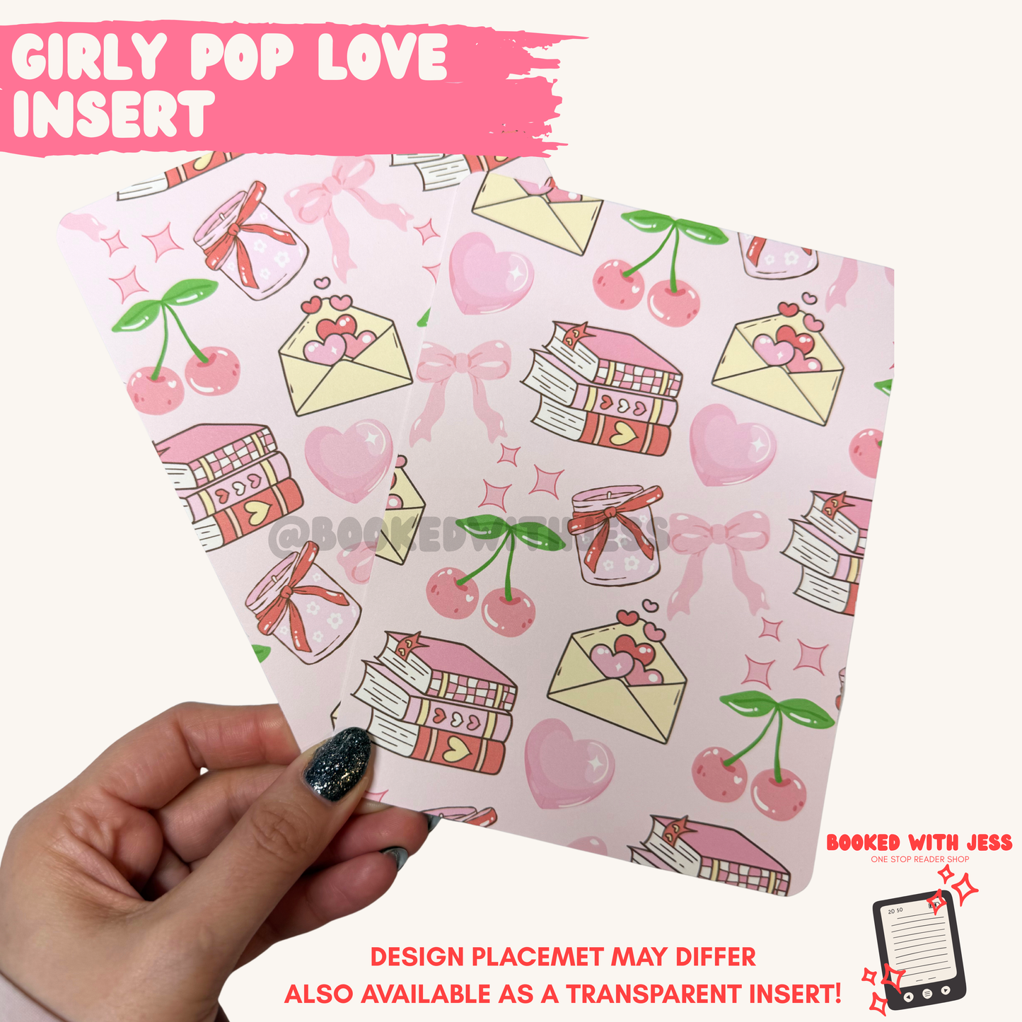 Bookish Valentine E-Reader Inserts