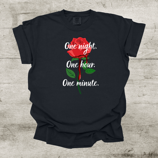 "One Night. One Hour. One Minute." Shirt - Crowns of Nyaxia