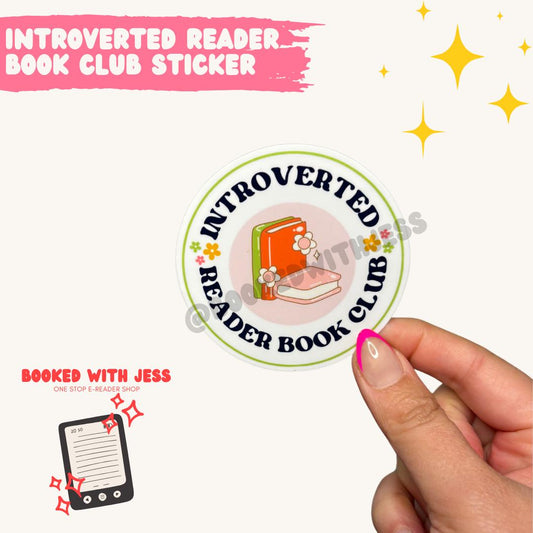 Introverted Reader Book Club Sticker