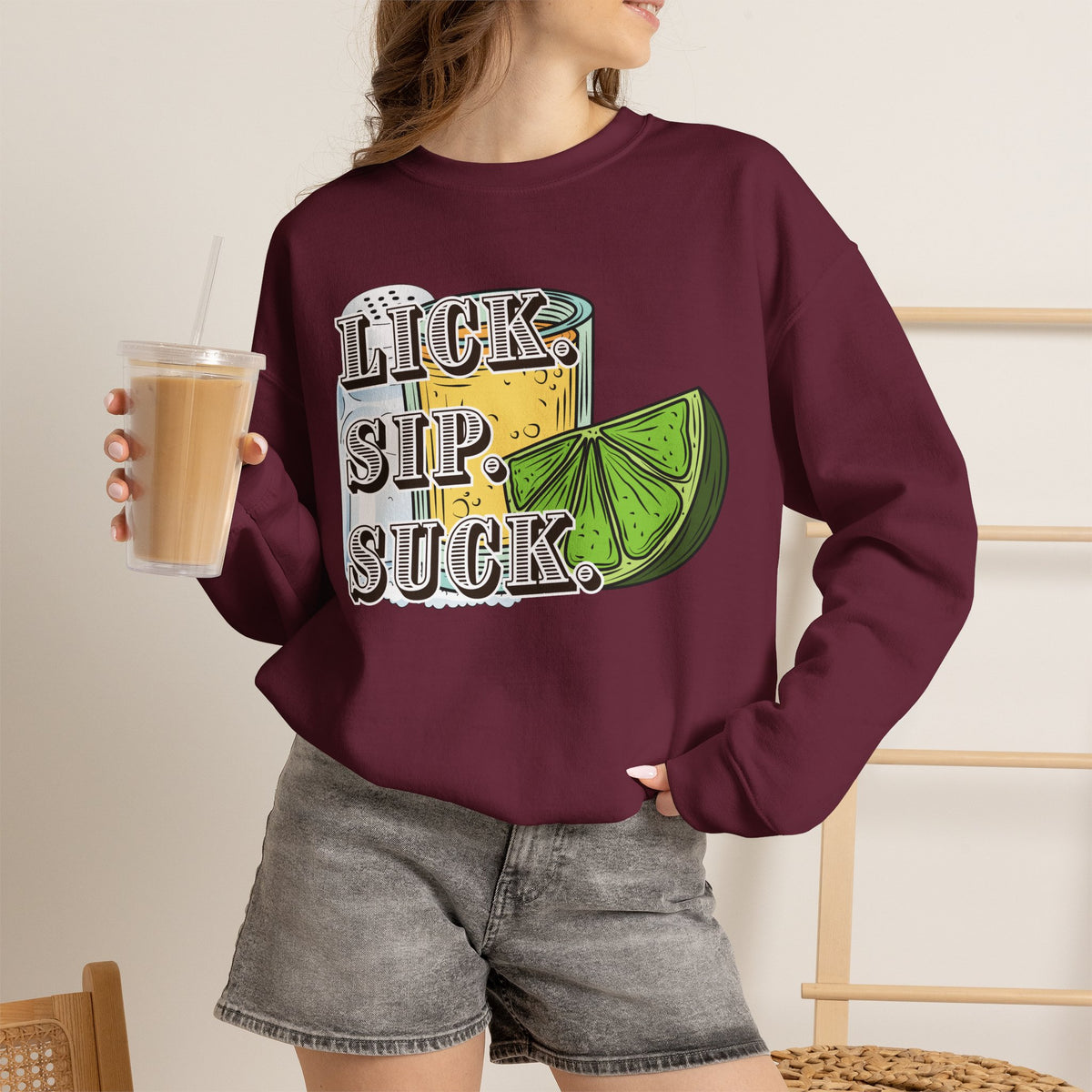 Lick. Sip. Suck. Crewneck Sweatshirt - Ghosted Series