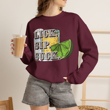 Lick. Sip. Suck. Crewneck Sweatshirt - Ghosted Series