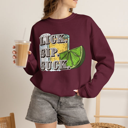 Lick. Sip. Suck. Crewneck Sweatshirt - Ghosted Series