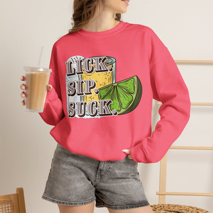 Lick. Sip. Suck. Crewneck Sweatshirt - Ghosted Series