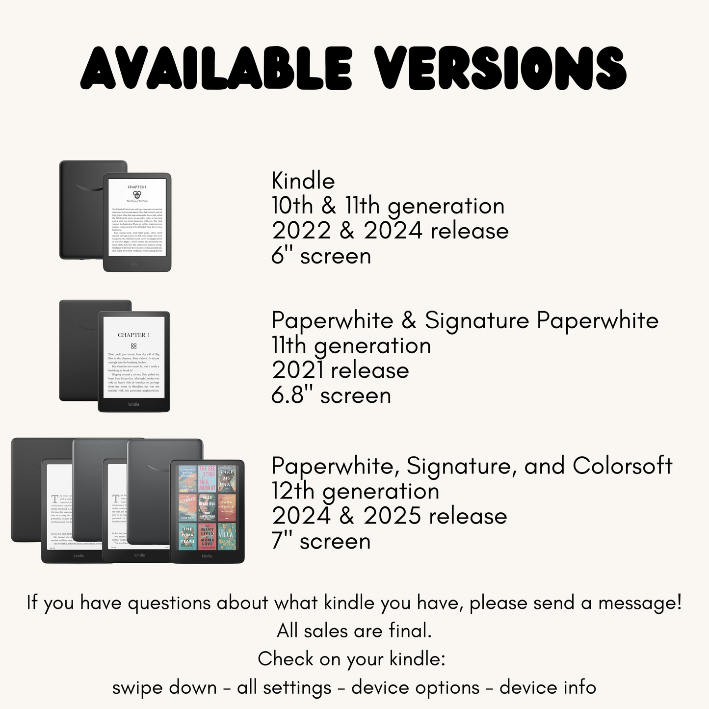 Kindle Case PREORDER