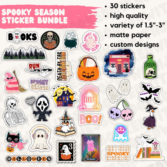Spooky Season Bookish Sticker Pack