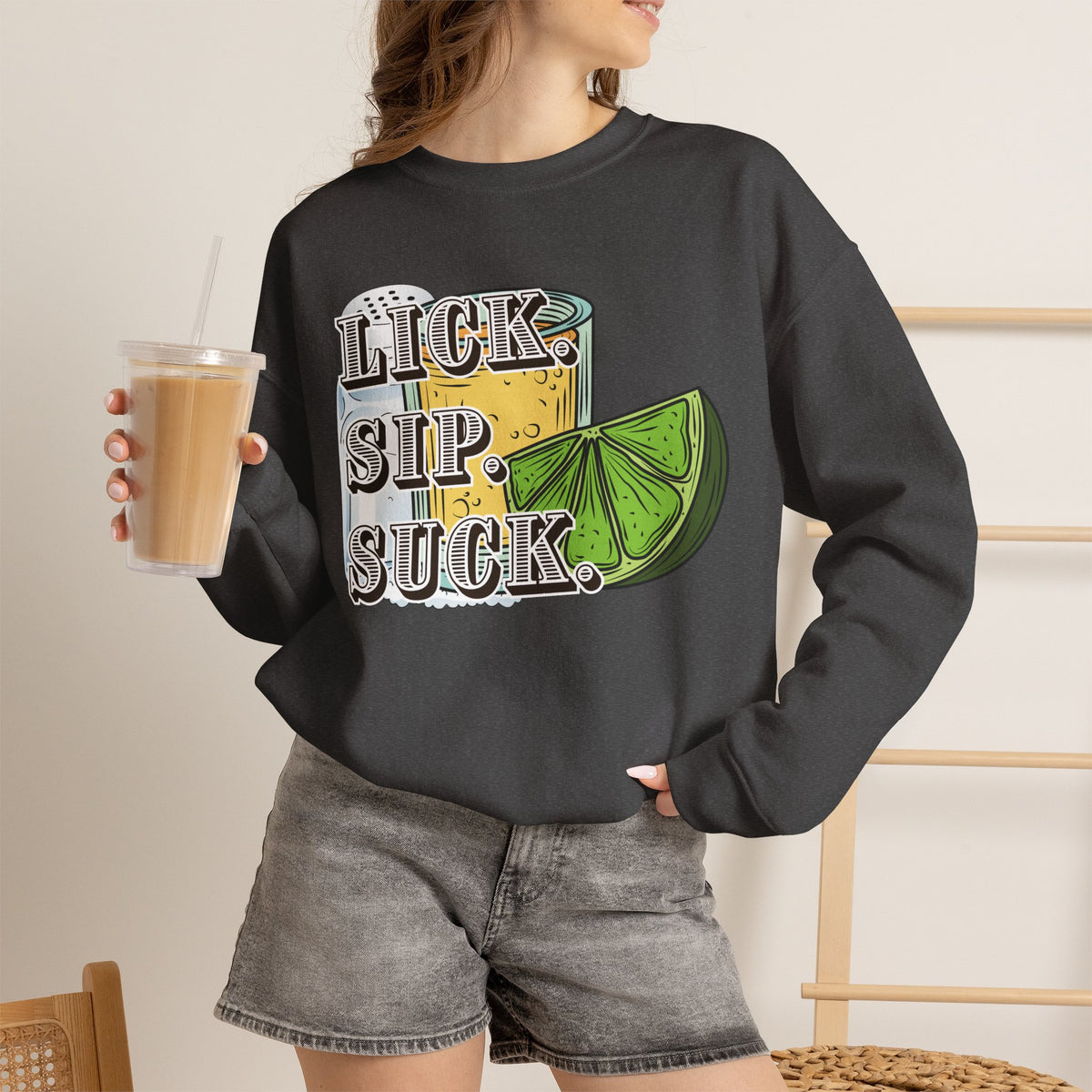 Lick. Sip. Suck. Crewneck Sweatshirt - Ghosted Series