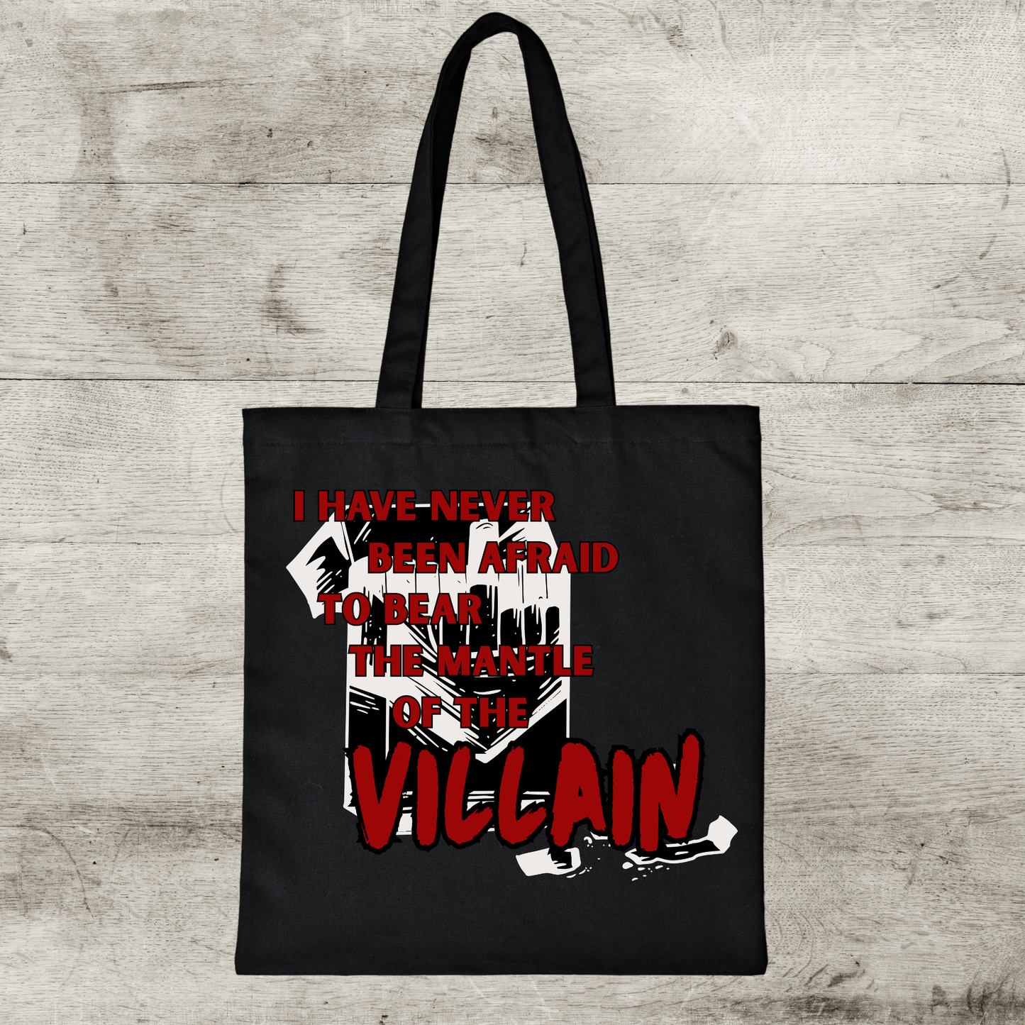 "Bear the Mantle of the Villain" Tote - Crowns of Nyaxia
