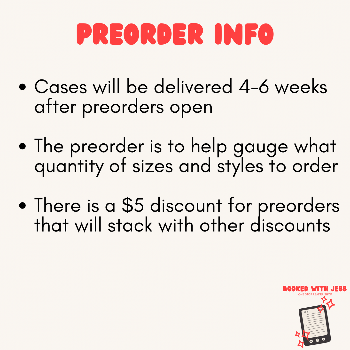 Kindle Case PREORDER