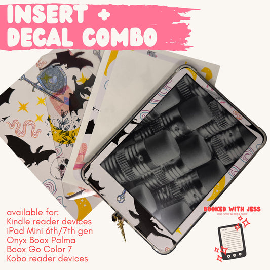 E-reader Insert and Front Decal Combo