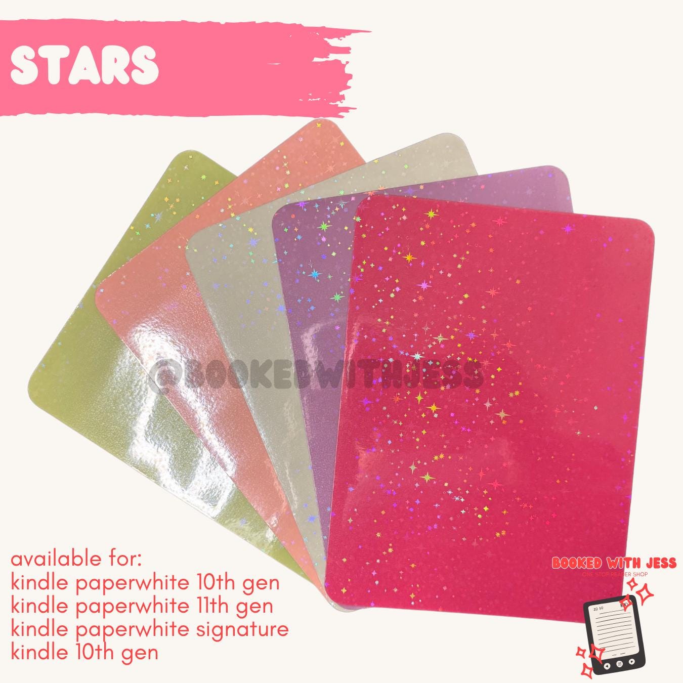 Colored Sparkle Kindle Inserts