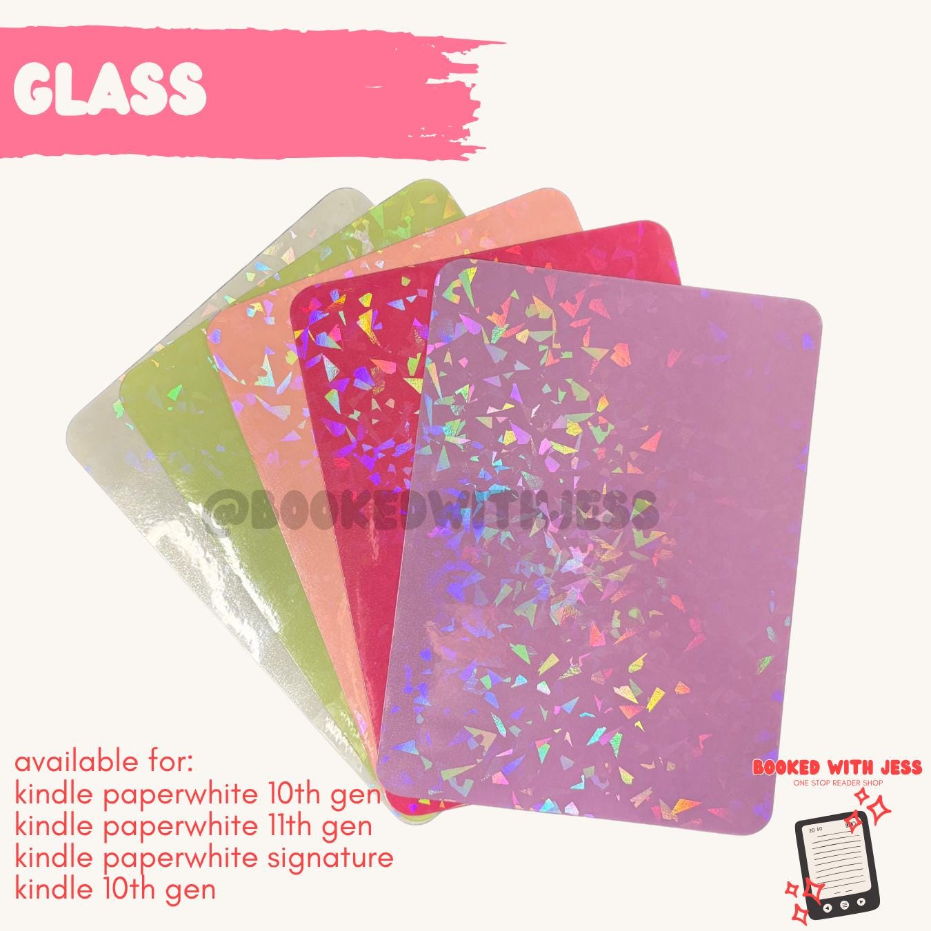 Colored Sparkle Kindle Inserts